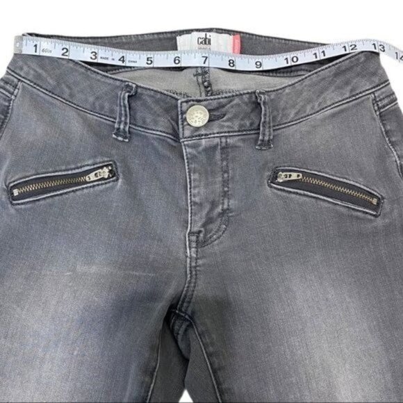 Cabi Gray Skinny Low Rise Stretchy Jeans Size 2 - Picture 4 of 9